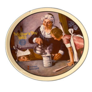 Norman Rockwell Mothers Day 1982 collection plate